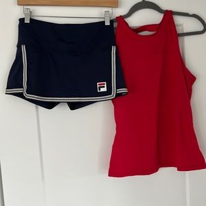 Fila Tennis/golf top and skirt